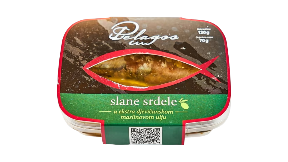 SLANA SRDELA OČIŠĆENA 180G U MASLINOVOM ULJU