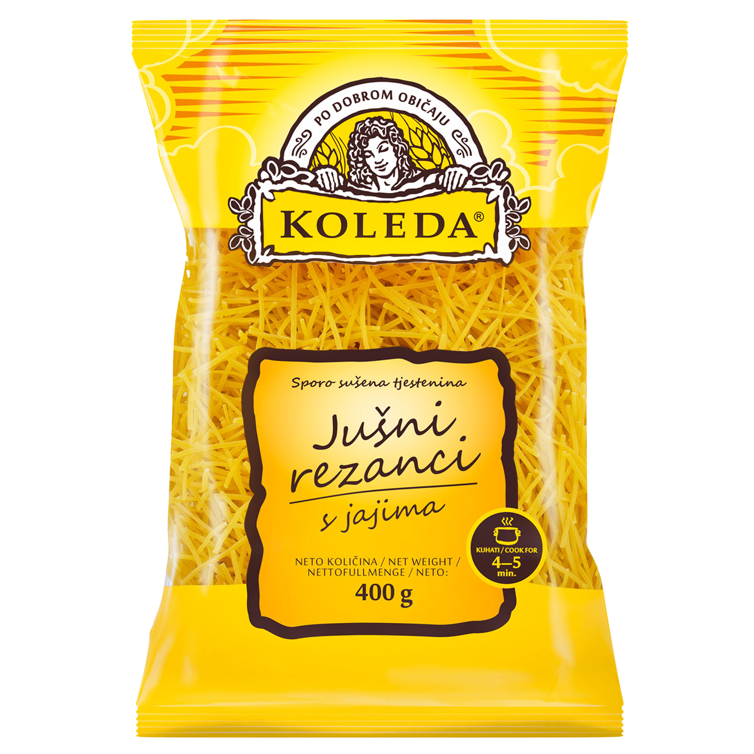 KOLEDA JUŠNI REZANCI S JAJIMA 400G