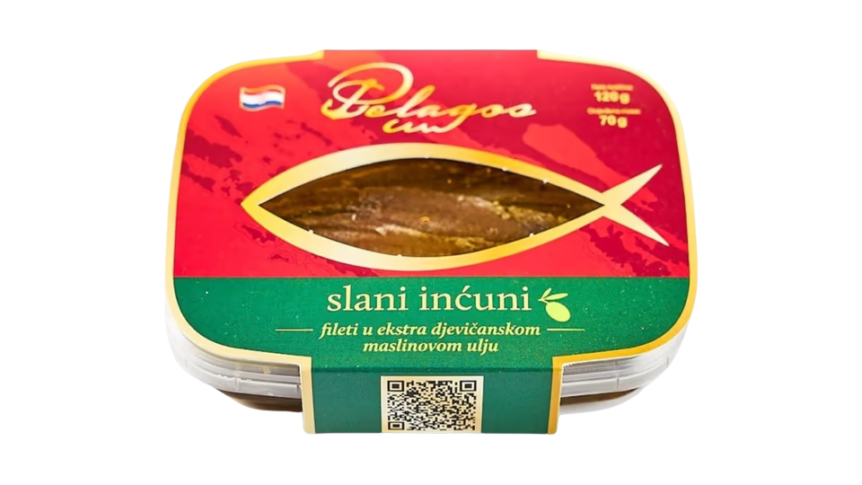 FILETI SLANIH INĆUNA U MASLINOVOM ULJU 180 G